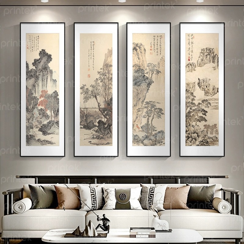 tranh xuân hạ thu đông