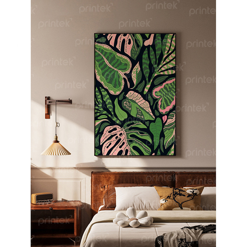 Tranh trừu tượng phong cách nhiệt đới, tranh treo tường canvas - TT85403