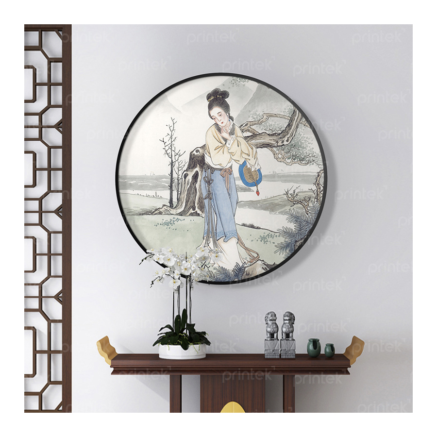 Tranh tròn Thiếu nữ Trung Hoa - TB13323492