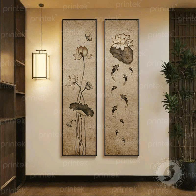 Tranh hoa sen treo tường, tranh canvas - HS8072