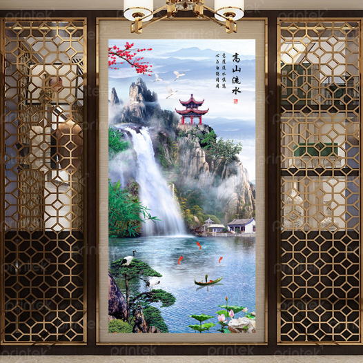 Tranh dán tường thác nước
