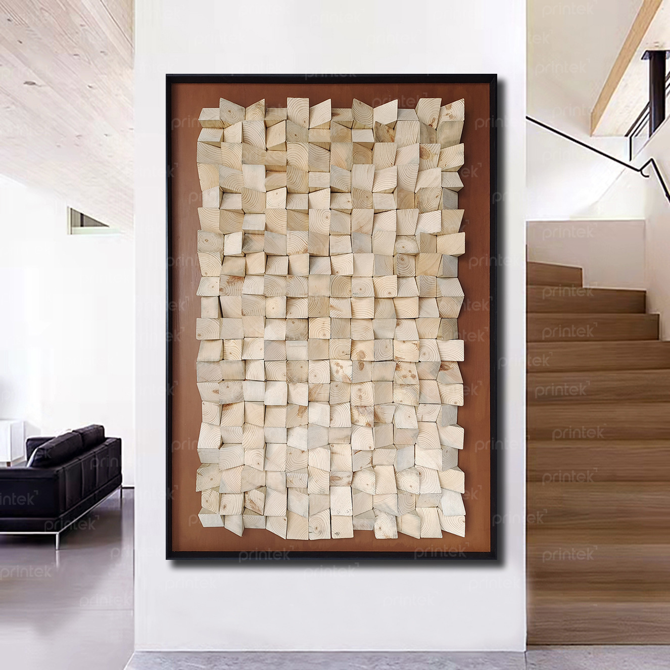 Tranh trừu tượng Wabi sabi, tranh treo tường canvas - TT6749