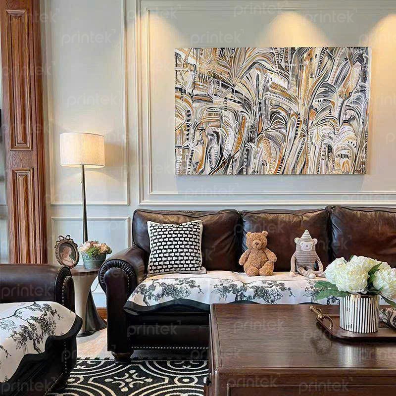 Tranh trừu tượng khổ ngang, tranh canvas - TT6497