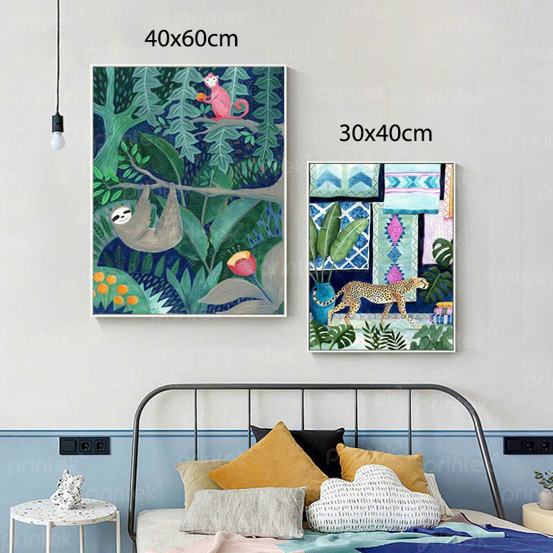 Tranh động vật phong cách nhiệt đới - TT0687