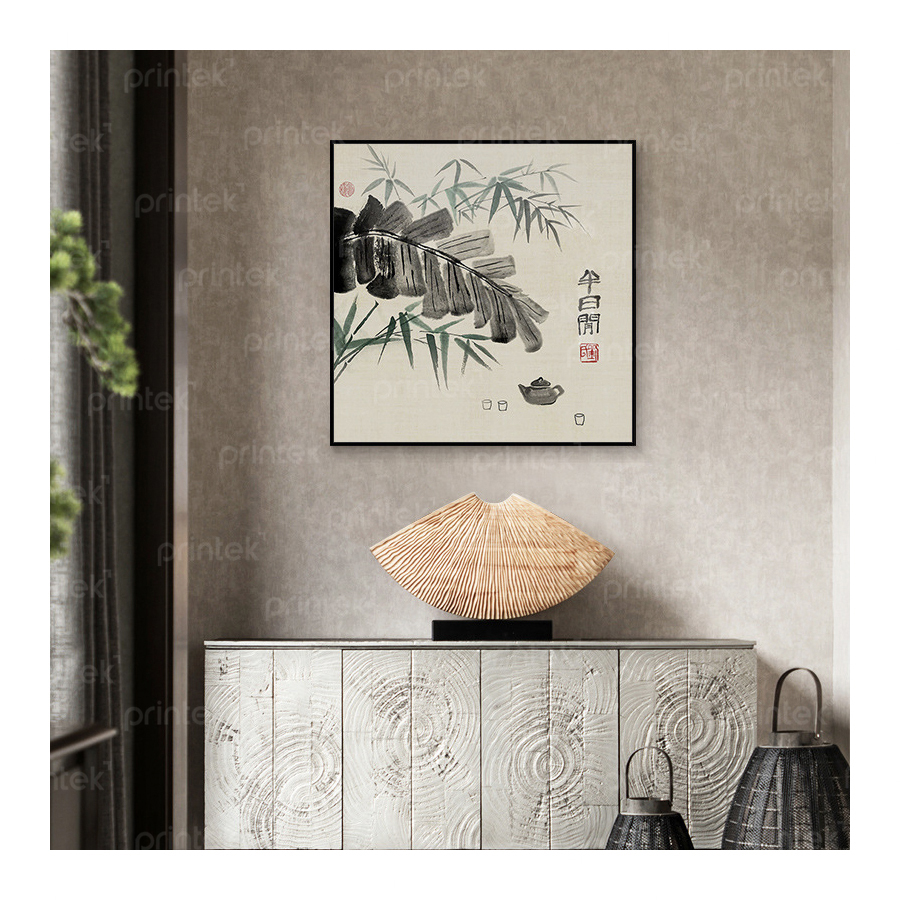 Tranh thủy mặc đen trắng - TB13323189