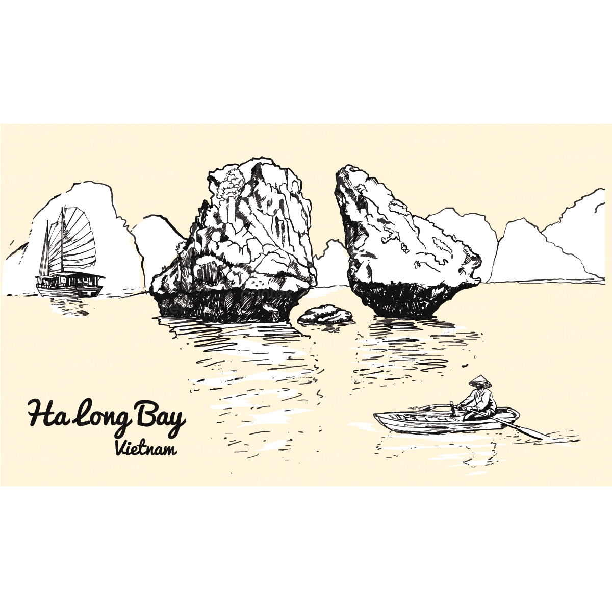Tranh canvas Hạ Long, đã có khung – DC-ST5073