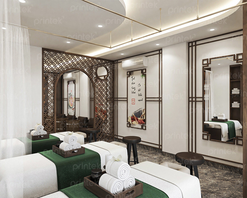 Tranh dán tường spa