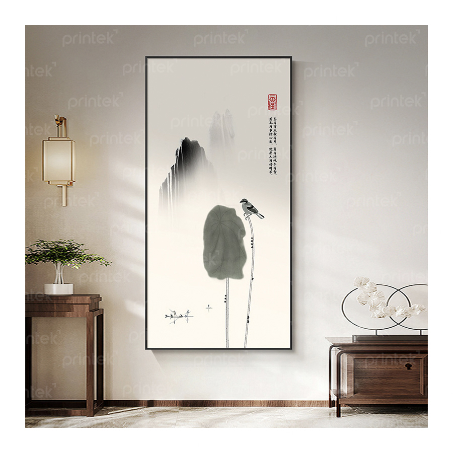 Tranh thủy mặc đen trắng - TB13323565