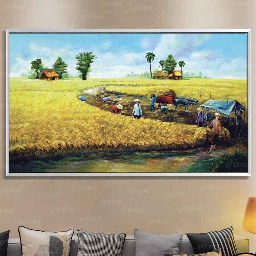 Tranh canvas đồng quê, đã có khung – MS4885