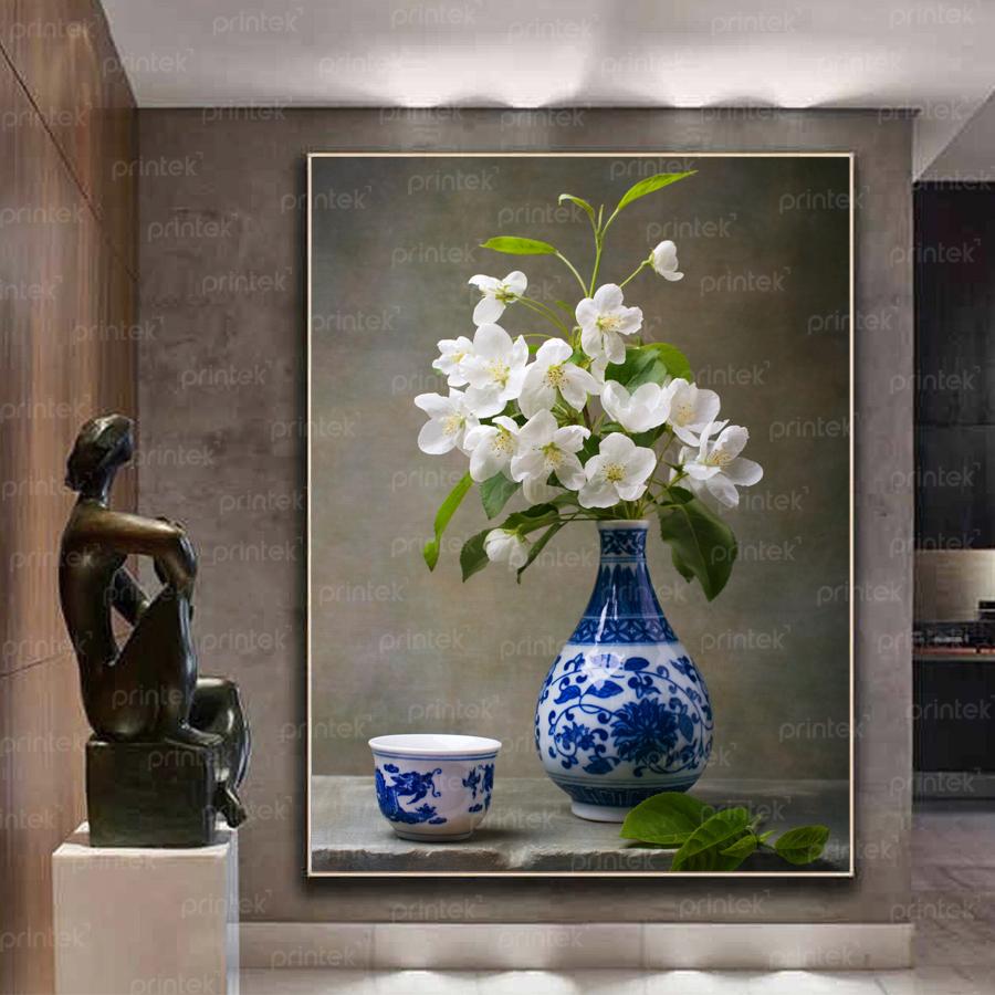 Tranh canvas hoa, đã có khung – MS002