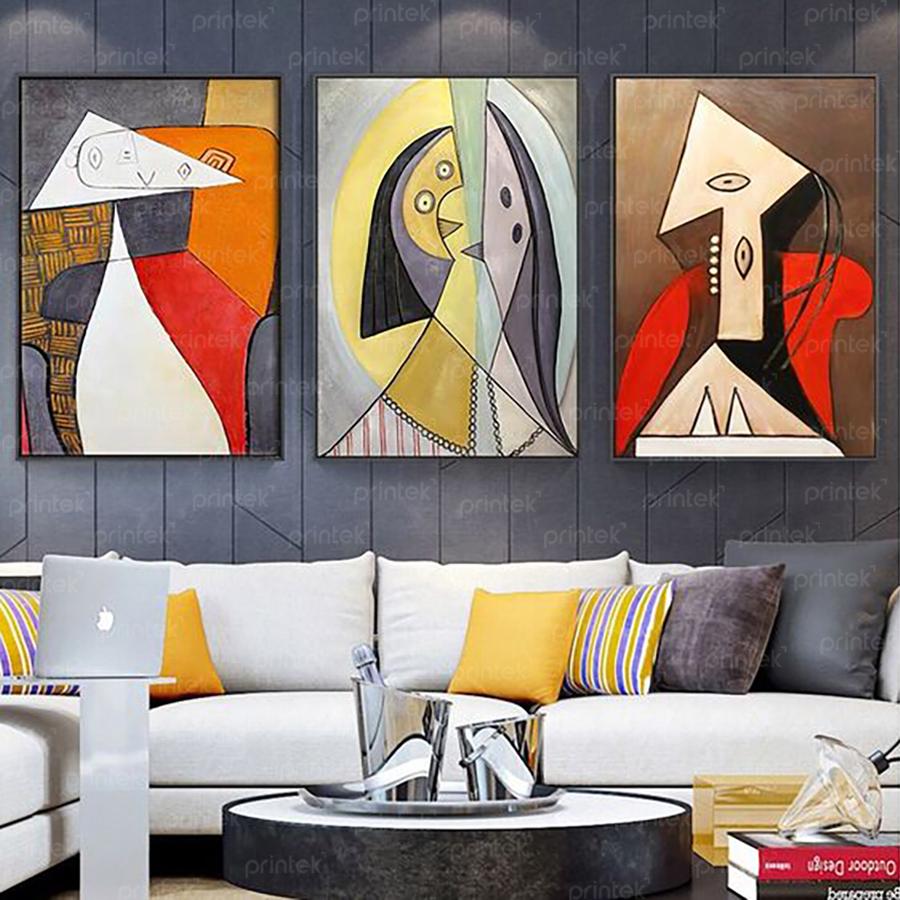 3 tranh canvas trừu tượng, đã có khung – P13